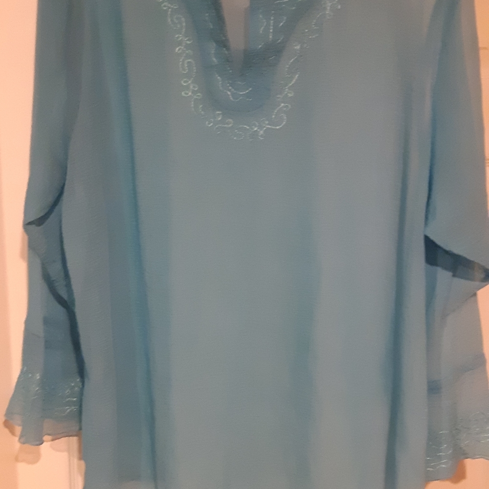 SAND &SUN BLUE BEACH COVERUP